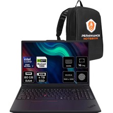 Lenovo Thinkpad P16V Gen 3 Intel Core Ultra 7 255H Rtx Pro 1000 Blackwell 8gb 80GB Ram 4tb SSD 16" Wuxga (1920X1200) IPS 60Hz Freedos 21RS0006TXP347 Notebook + Per4 Çanta
