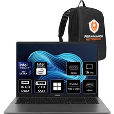Asus Vivobook S16 S3607 Ultra 7 355 16GB Ram 2tb SSD 16" Wuxga (1920 x 1200) OLED 60Hz WIN11 Home S3607AA-SH189WP310 Notebook + Per4 Çanta