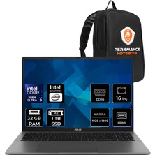 Asus Vivobook S16 S3607 Ultra 9 386H 32GB Ram 1tb SSD 16" Wuxga (1920 x 1200) OLED 60Hz Freedos S3607AA-SH103WP321 Notebook + Per4 Çanta
