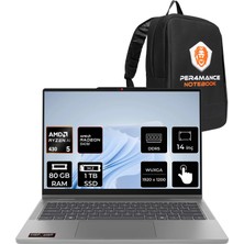 Lenovo Ideapad 5 2-In-1 14AGP11 Ryzen Aı 5 430 80GB Ram 1tb SSD 14" Touch Wuxga (1920X1200) IPS Freedos 83UH004DTRP345 Dokunmatik Taşınabilir Bilgisayar + Per4 Çanta