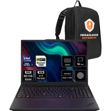 Lenovo Thinkpad P16V Gen 3 Intel Core Ultra 7 255H Rtx Pro 1000 Blackwell 8gb 80GB Ram 4tb + 4tb SSD 16" Wuxga (1920X1200) IPS 60Hz Freedos 21RS0006TXP348 Notebook + Per4 Çanta