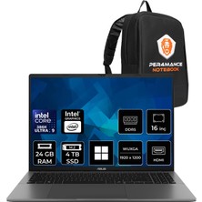 Asus Vivobook S16 S3607 Ultra 9 386H 24GB Ram 4tb SSD 16" Wuxga (1920 x 1200) OLED 60Hz WIN11 Pro S3607AA-SH103WP317 Notebook + Per4 Çanta