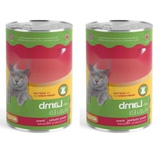 Odea Kuzu Etli Gravy Soslu Yetişkin Kedi Konservesi, 400 gr 2'li Paket