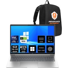 Hp Probook 4 G1I Intel Core Ultra 7 255H Rtx 3050 4gb 96GB Ram 4tb SSD 14" Wuxga (1920 x 1200) IPS WIN11 Pro D36KMETP353 Notebook + Per4 Çanta