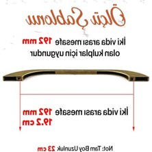 Odea Mutfak Dolabı Için Antik Sarı Metal Kulplar - 192 mm