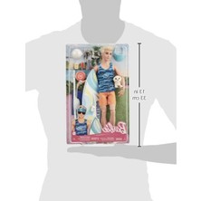 Odea Barbie Sörf Tahtası ile Ken Bebek, Bükülebilir Sarışın Barbie, Havlu Gibi Temaya Uygun Aksesuarlarıyla Ken Plaj Bebeği, HPT50