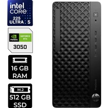 Hp Prodesk 4 Tower G1I Intel Core Ultra 5 225 Rtx 3050 6gb 16GB Ram 512GB SSD WIN11 Pro D36TQETP521 Masaüstü Bilgisayar + Per4 USB Bellek