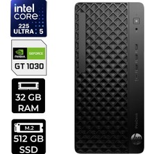 Hp Prodesk 4 Tower G1I Intel Core Ultra 5 225 Gt 1030 4gb 32GB Ram 512GB SSD Freedos D36TQETP425 Masaüstü Bilgisayar + Per4 USB Bellek