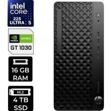 Hp Prodesk 4 Tower G1I Intel Core Ultra 5 225 Gt 1030 4gb 16GB Ram 4tb SSD WIN11 Home D36TQETP444 Masaüstü Bilgisayar + Per4 USB Bellek