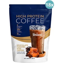 Shazel Yüksekli Proteinli Soğuk Kahve Karamelli 200G x 18 Adet