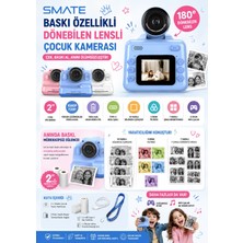 Smate Anında Baskı 180° Dönebilen Lens Selfie Çocuk Kamerası