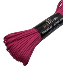 Mg Ropes Bileklik ve Outdoor Polyester Paracord Ip 4 mm 660 Lb 30 Metre Fuşya (10 Çekirdek)