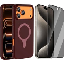 Vendas Apple iPhone 17 Pro Max Kılıf M-Safe Şarj Özellikli Zore Aris Silikon Kapak + Hayalet Ekran Koruyucu