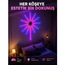 Telefon Kontrollü Rgb Fireworks LED Işık Çok Renkli Dekoratif Duvar Lambası - Lisinya
