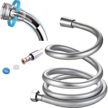 Odea Dayanıklı Paslanmaz Duş Spirali ve Uzun Pvc Banyo Hortumu, 150 cm