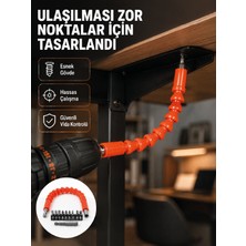 Dmax Esnek Şaftlı Matkap Bits Uç Seti 12 Parça Vida Montaj ve Tamir Seti - Lisinya