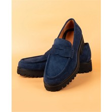 CARVAO Doda Suede Deri Loafer Lacivert Erkek Ayakkabı