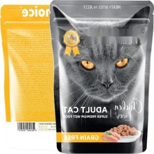 Odea Yetişkin Kediler Için Jöle Içinde Tavuk ve Ciğer Parça Etli Yaş Mama, 85 G x 24 Adet