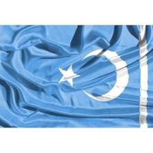 Odea Doğu Türkistan Milli Bayrağı 70X105 cm Raşel Dijital Baskı