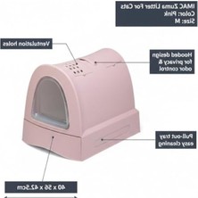Odea Pembe Renkli Çekmeceli Kapalı Kedi Tuvaleti