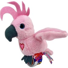 Peluş Ses Tekrarlı Hayvan Bileklik Aksesuar - Pembe Papağan (Lisinya)