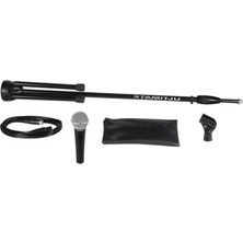 Odea Shure SM58 Kardiyot Dinamik Ses Mikrofonu, 15' Xlr Kablo, Mikrofon Standı, A25D Mikrofon Klipsi ve Saklama Çantası, Sahnede Veya Stüdyo Için Mükemmel (SM58-CN Bts) | Sahne ve Stüdyo Performansı Için 1