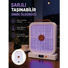 Taşınabilir Şarjlı Sivrisinek Öldürücü 365NM Uv Işıklı Beyaz Model - Lisinya