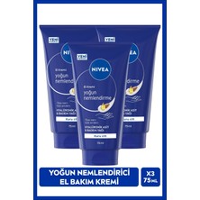 Nivea Yoğun Nemlendirici ve Besleyici El Bakım Kremi 75ml, Doğal Badem, Shea Yağı Özü, Kuru Cilt, X3 Adet