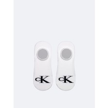 Calvin Klein Erkek Pamuklu Ck Logo Detaylı Ikili Paket Beyaz Çorap C701228809-002