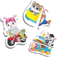 Odea 12-36 Ay Ilk Magnet Puzzle Taşıtlar Aktivite Kitabı, 978-625-7632-74-4