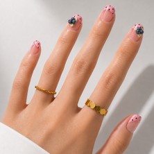 Takma Takma Pembe Nail Art Kısa Balerin El Yapımı Jel Tırnak KKBL-3542 Pembe-M