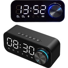 Upway LED Işıklı Dijital Masa Saati – Bluetooth Hoparlör Sd Kart Çift Alarm