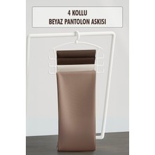 Bezos Beyaz Pantolon Askısı & Dolap Düzenleyici Askı