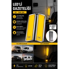 Sns Ticaret 12V LED Yan Markör Lambası Gazeteliği Araç Içi Dekoratif Aydınlatma Tır Panelvan Karavan Uyumlu 2'li Set