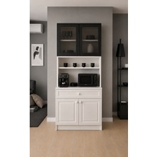 T Designo Tdesigno Sol Çok Amaçlı Dolap-Mikrodalga-Erzak-Airfryer-Mutfak-Kiler Dolabı-Kahve Köşesi-90 cm