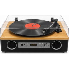 Crownwell Turntable Record Player Vegas E-11 AT3600 Iğne Dahili Amfili Hoparlörlü Ambalajında Sıfır