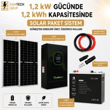 Solinved 1,2 Kw - 1,2 Kwh Lityum Akülü Hazır Solar Paket Sistemi Bağ Evi - Karavan