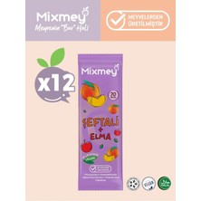 Mixmey Şeftali Meyve Barı 12 Adet | Sağlıklı Atıştırmalıklar – Vegan, Glutensiz, Koruyucusuz 20gr X 12 Adet
