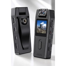 Exenar Yesido KM25 Yaka Vücut Kamerası Gece Görüşlü Aksiyon Kamera Body Camera 1080P 1.3inch Hd Ekranlı