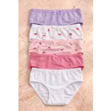Bony Socks Kız Çocuk 5'li Flamingo Desenli Slip Külot