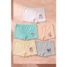 Bony Socks Kız Çocuk Desenli 5'li Boxer