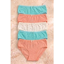 Bony Socks Kız Çocuk 5'li Paket Yıldız Desenli Slip Külot