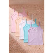 Bony Socks Kız Çocuk İnce Askılı Atlet Çok Renkli Unıcorn Baskılı Yumuşak Pamuklu Kumaş