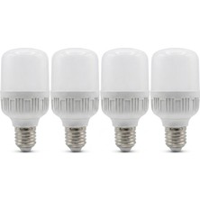Lampist 10W Torch LED Ampul 4 Adet Ekonomik Paket – E27 Standart Duy Yüksek Işıklı Tasarruflu Tavan Ampulü (6500K Beyaz Işık)