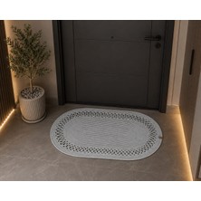 Mtg Jüt Tasarım Desenli Model Jüt Kordon Halattan Elemeği Kapı Önü Banyo Antre Hol Balkon Halı ve Paspası