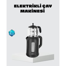 Sinbo Elektrikli Çay Makinesi 1.7 L Su Isıtıcı ve Cam Demlikli Güvenli Kullanım - Lisinya