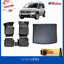 Rizline Volkswagen Caddy 3D Havuzlu Paspas ve Bagaj Havuzu 2017 Model Uyumlu