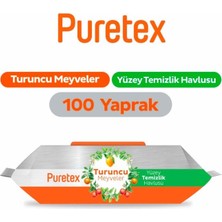 Puretex Puretex Yüzey Temizlik Havlusu Turuncu Meyveler 100 Yaprak