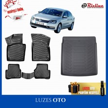 Rizline Volkswagen Passat Sedan B7 3D Havuzlu Paspas ve Bagaj Havuzu 2011 Model Uyumlu