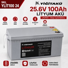 Yiğit 25,6V Volt 100 Ah Amper Lıfepo4 Lityum Akü